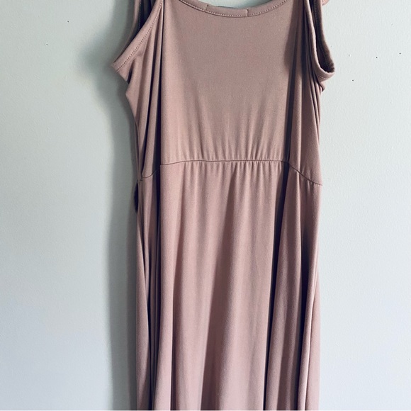 Charlotte Russe Women's Mauve Pink Tank Top Maxi Dress with Ruffles Size Medium - Picture 8 of 10